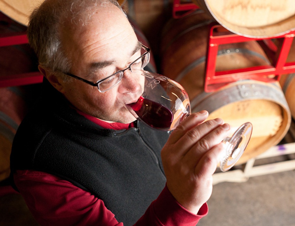 Tasting a new Cabernet Sauvignon on Friday, Jan. 20, 2012, winemaker Scott Greenberg of Convergence Zone Cellars in Woodinville, WA, checks for different flavour profiles as the wine develops. This vintage, placed into barrels in November 2011, has hints of plum flavour and will age at least two more years before bottling. (Photo/Neil Enns)